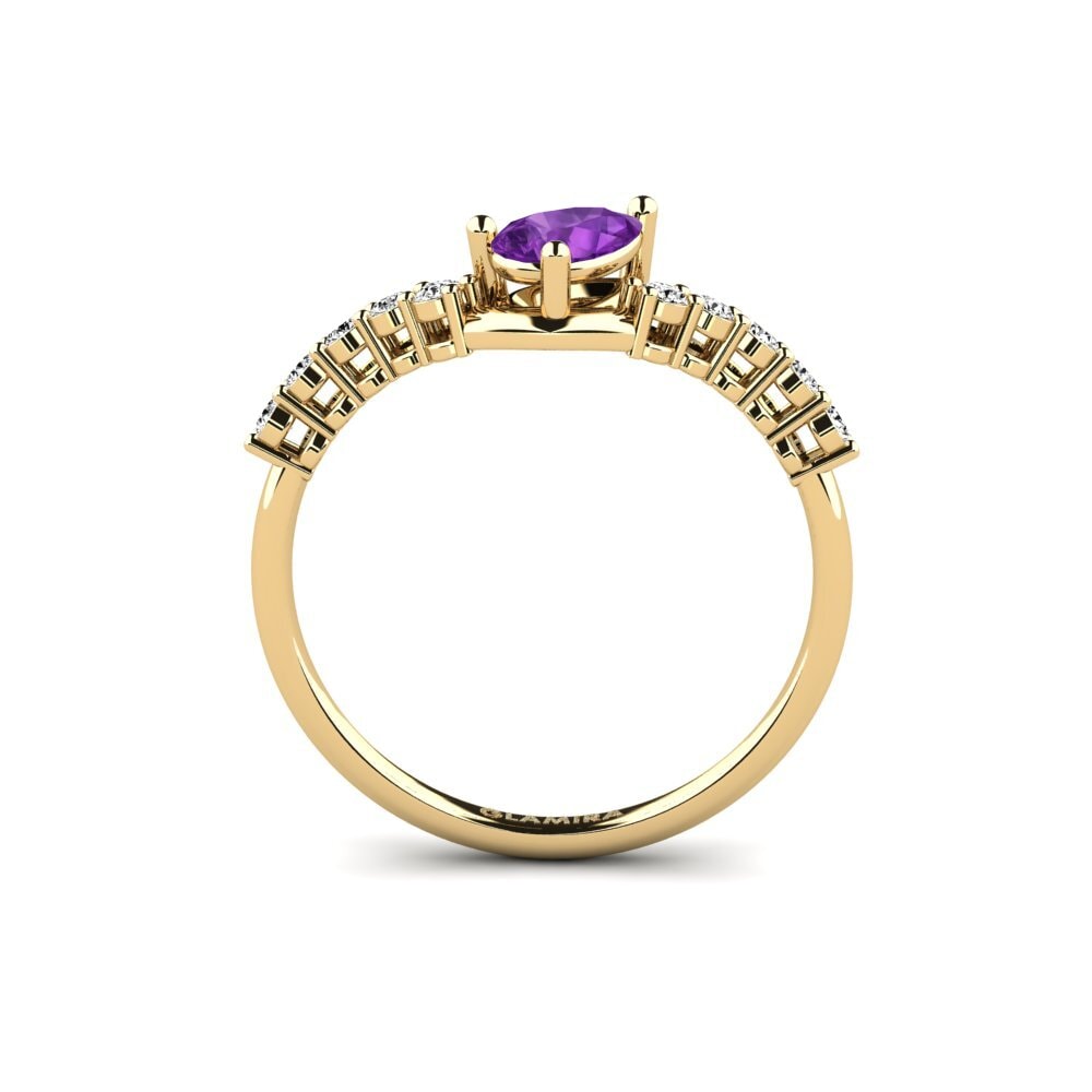 Amethyst Engagement Ring Chaek