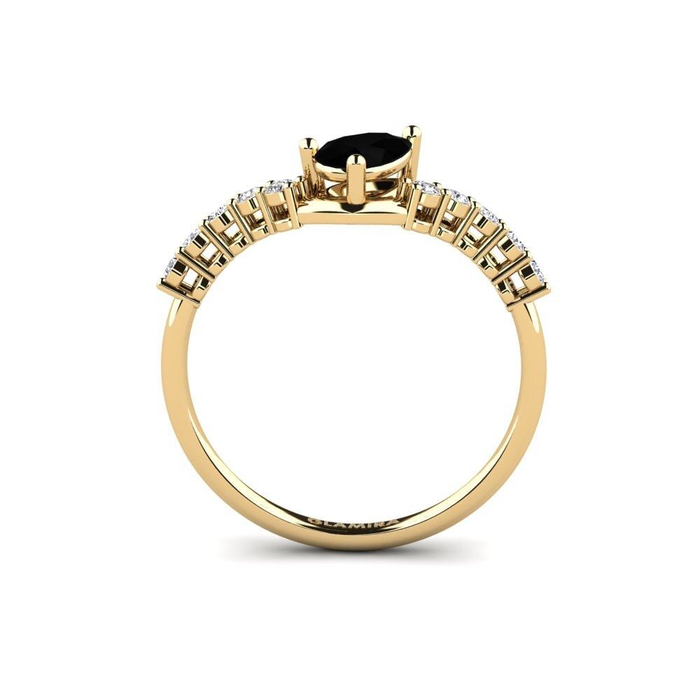 Black Diamond Engagement Ring Chaek