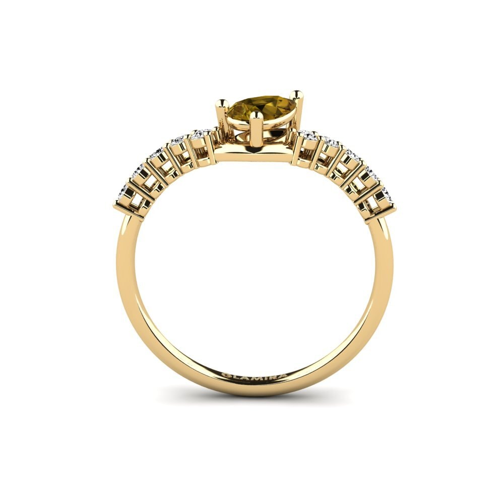 Circón Marrón Anillo de compromiso Chaek