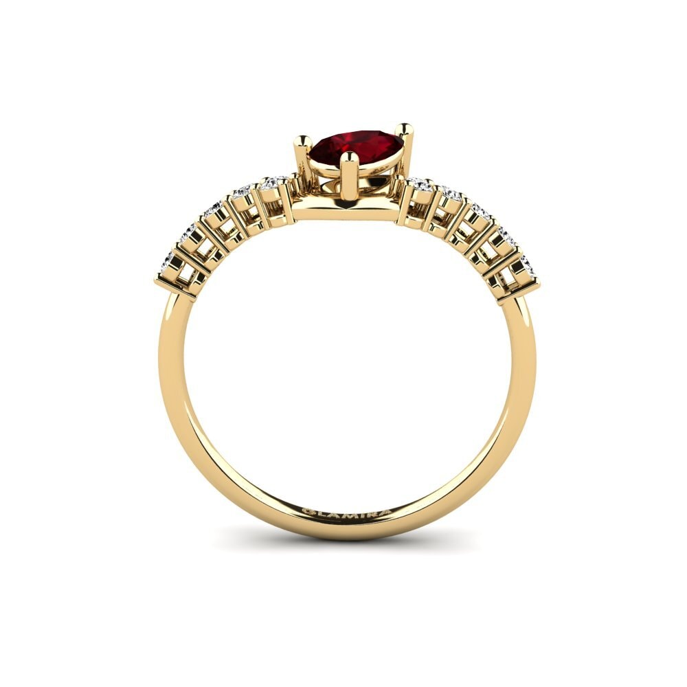 Garnet Engagement Ring Chaek