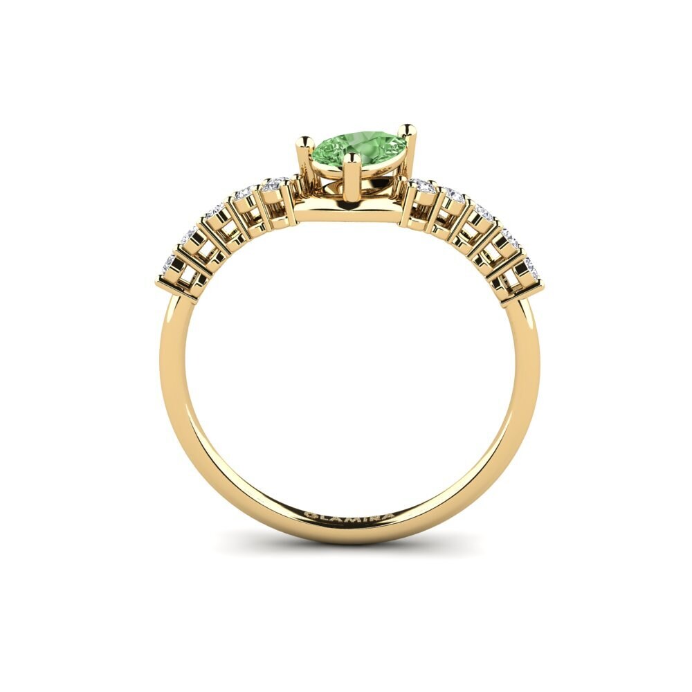 Diamante Verde Anillo de compromiso Chaek