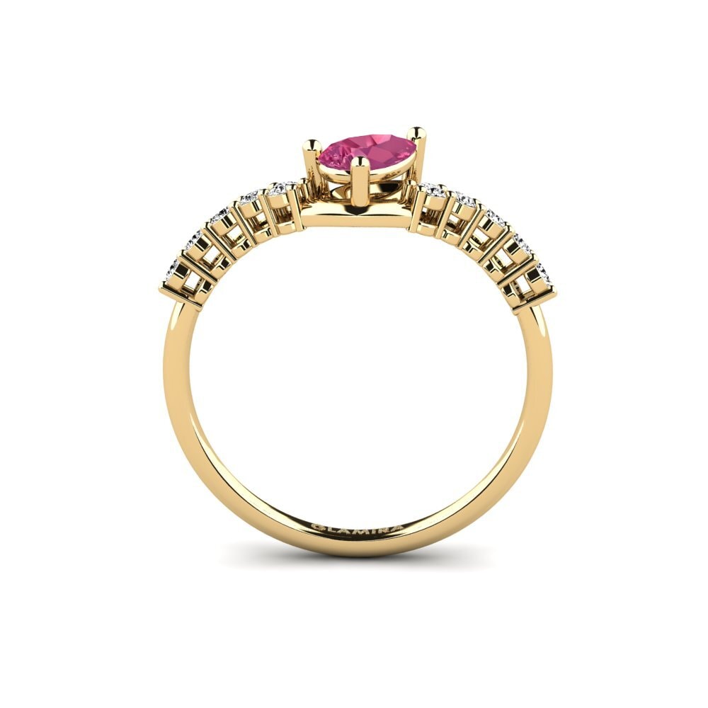 Pink Tourmaline Engagement Ring Chaek