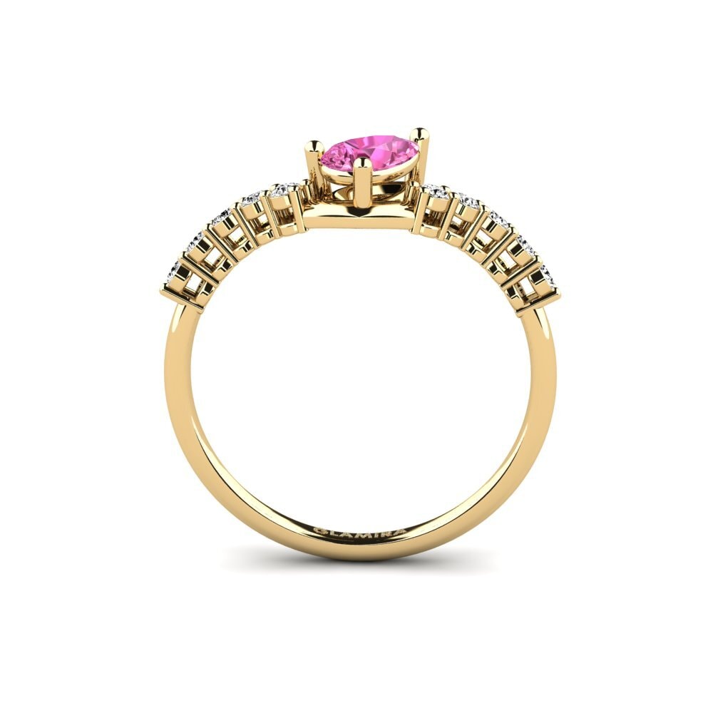 Pink Topaz Engagement Ring Chaek
