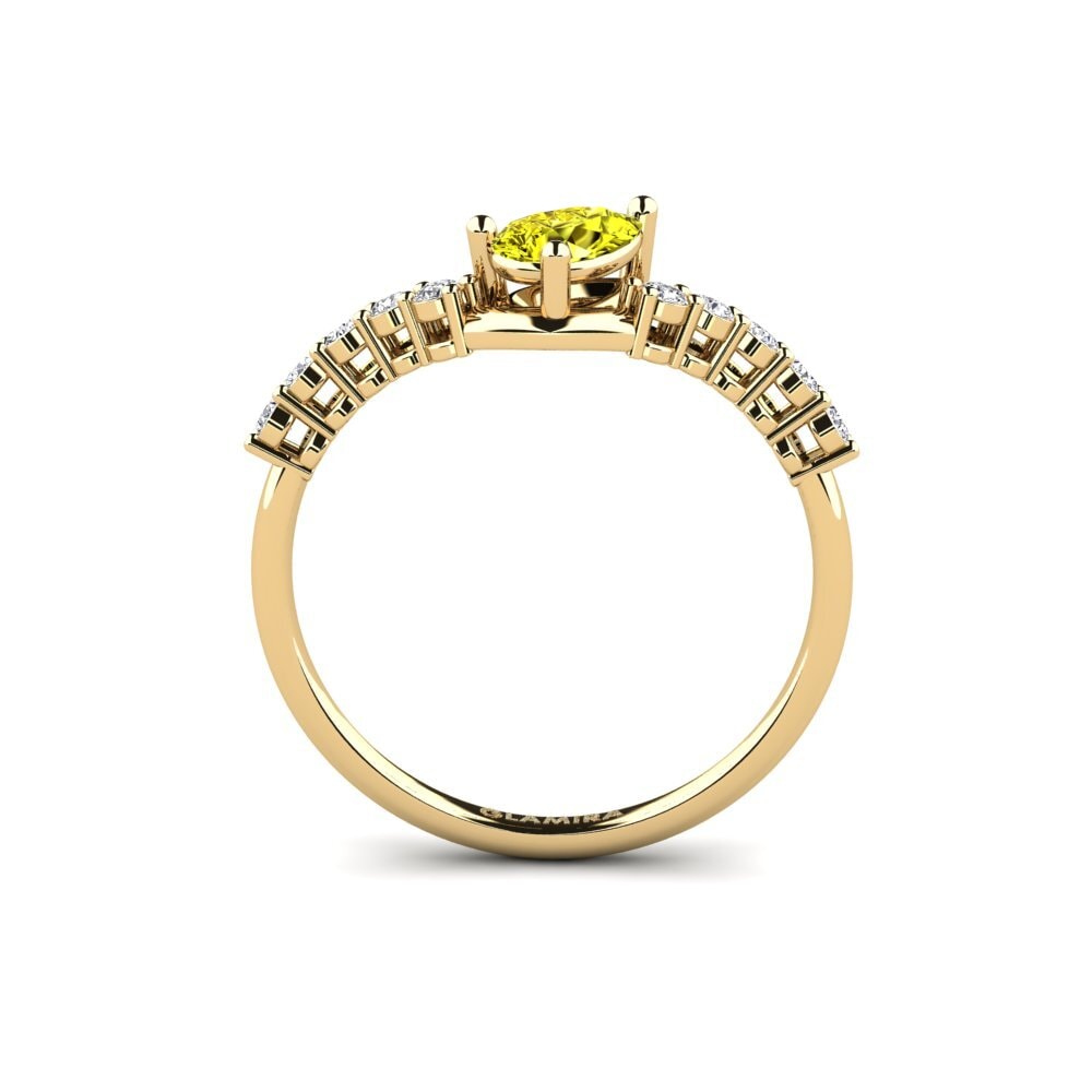 Yellow Diamond Engagement Ring Chaek