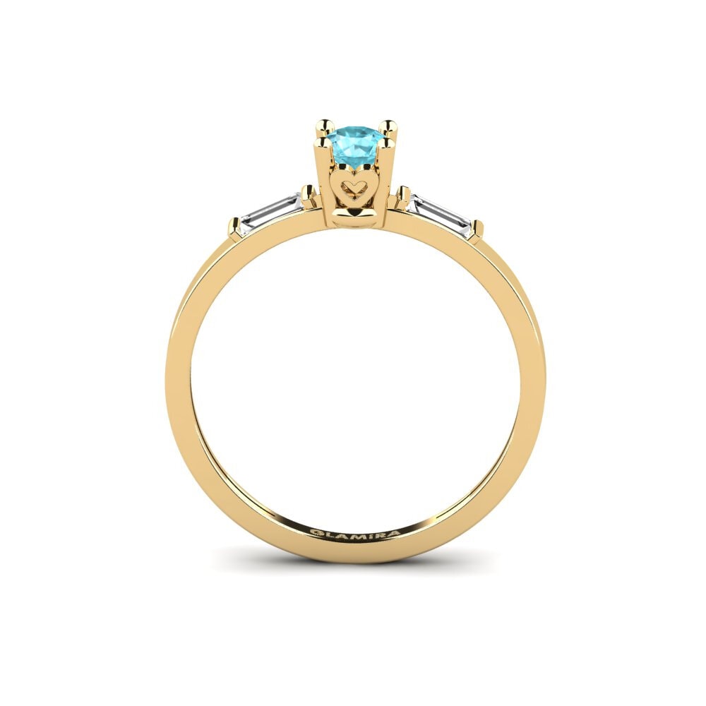 Blue Zircon Engagement Ring Coyhaique