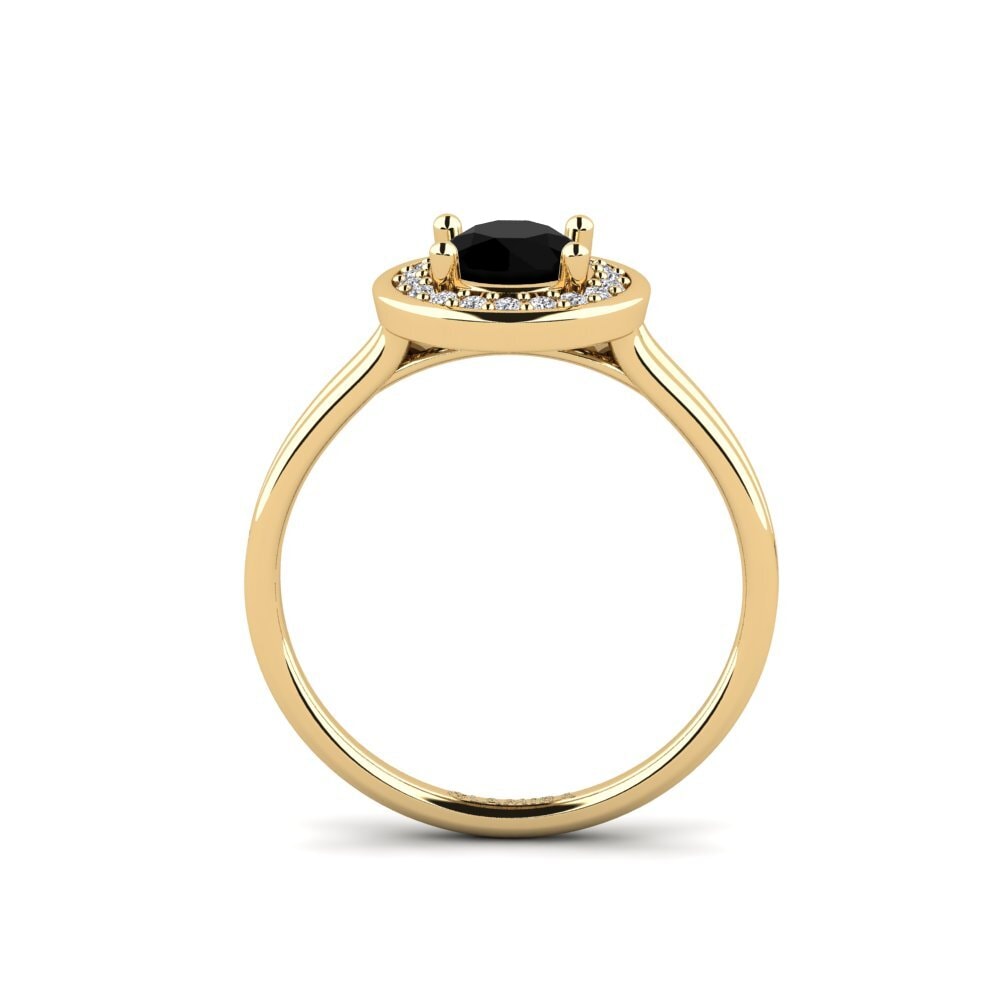 Black Diamond Engagement Ring Fleurus