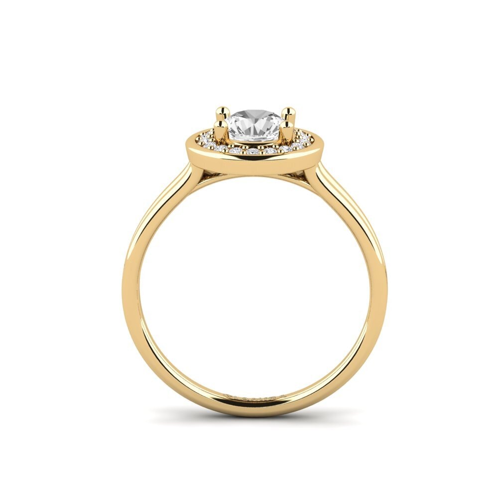 Zafiro blanco Anillo de compromiso Fleurus