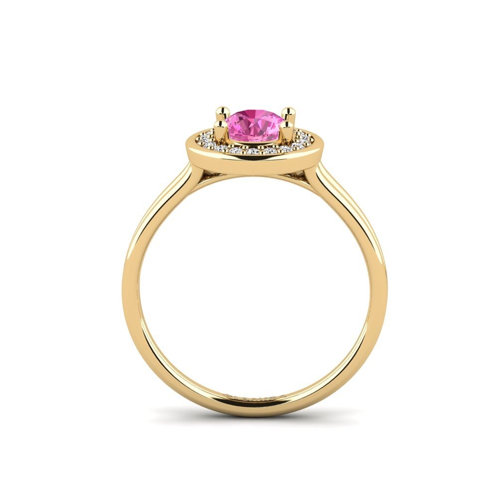 Pink Topaz Engagement Ring Fleurus