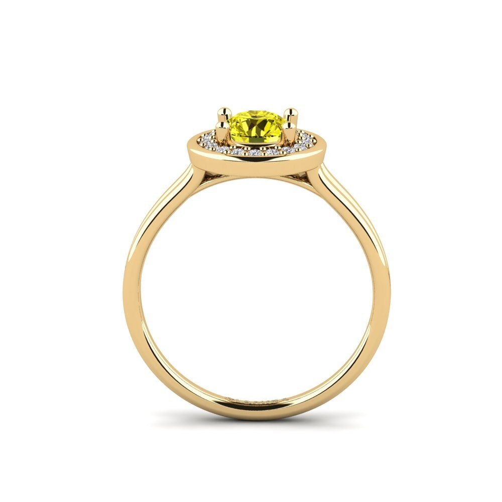 Yellow Diamond Engagement Ring Fleurus