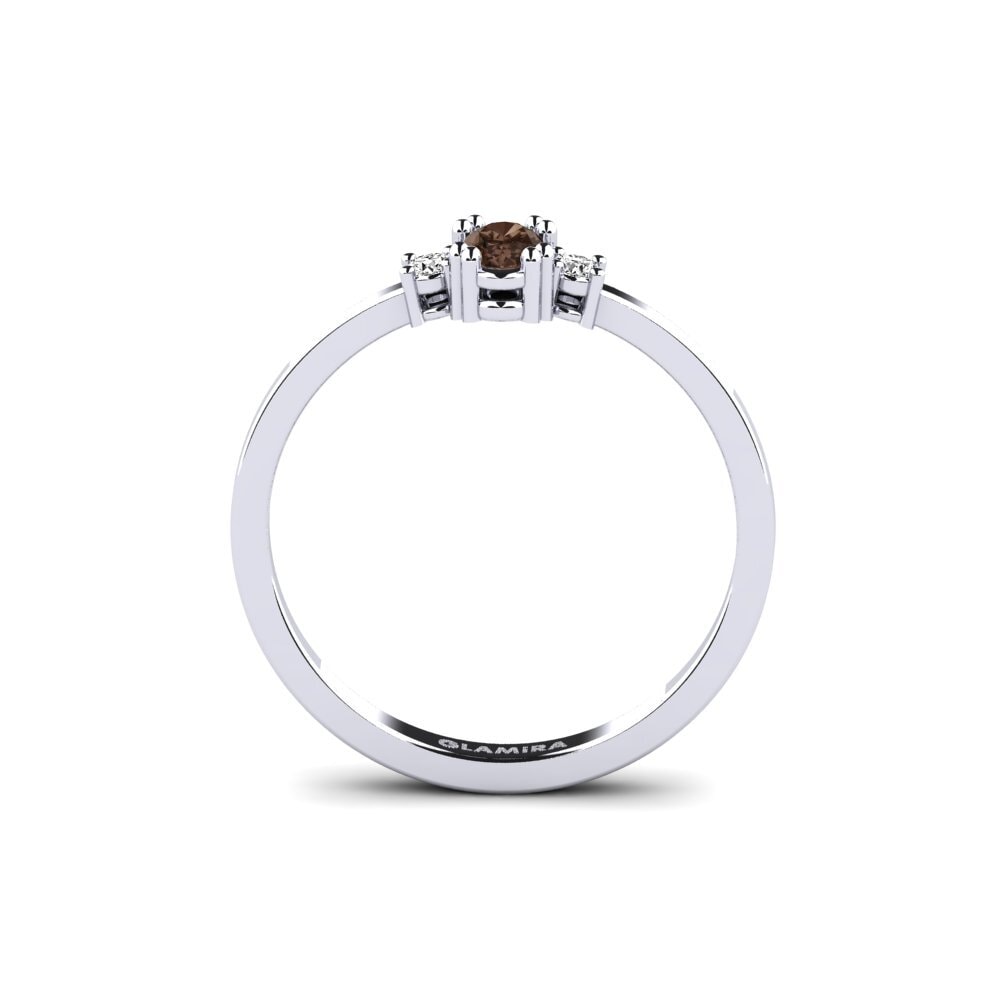 White Silver Smoky Quartz Ring Lazarevac