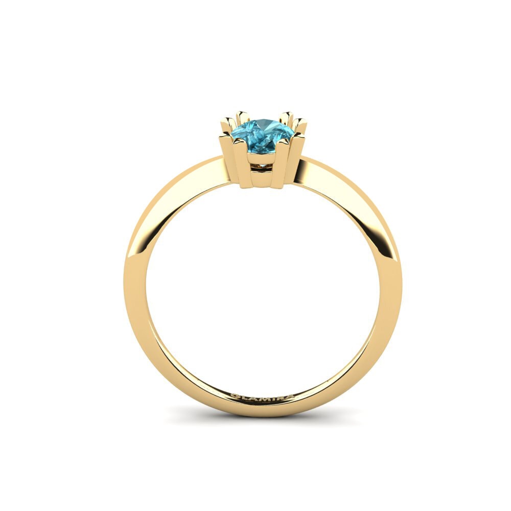 Blue Zircon Ring Rivol
