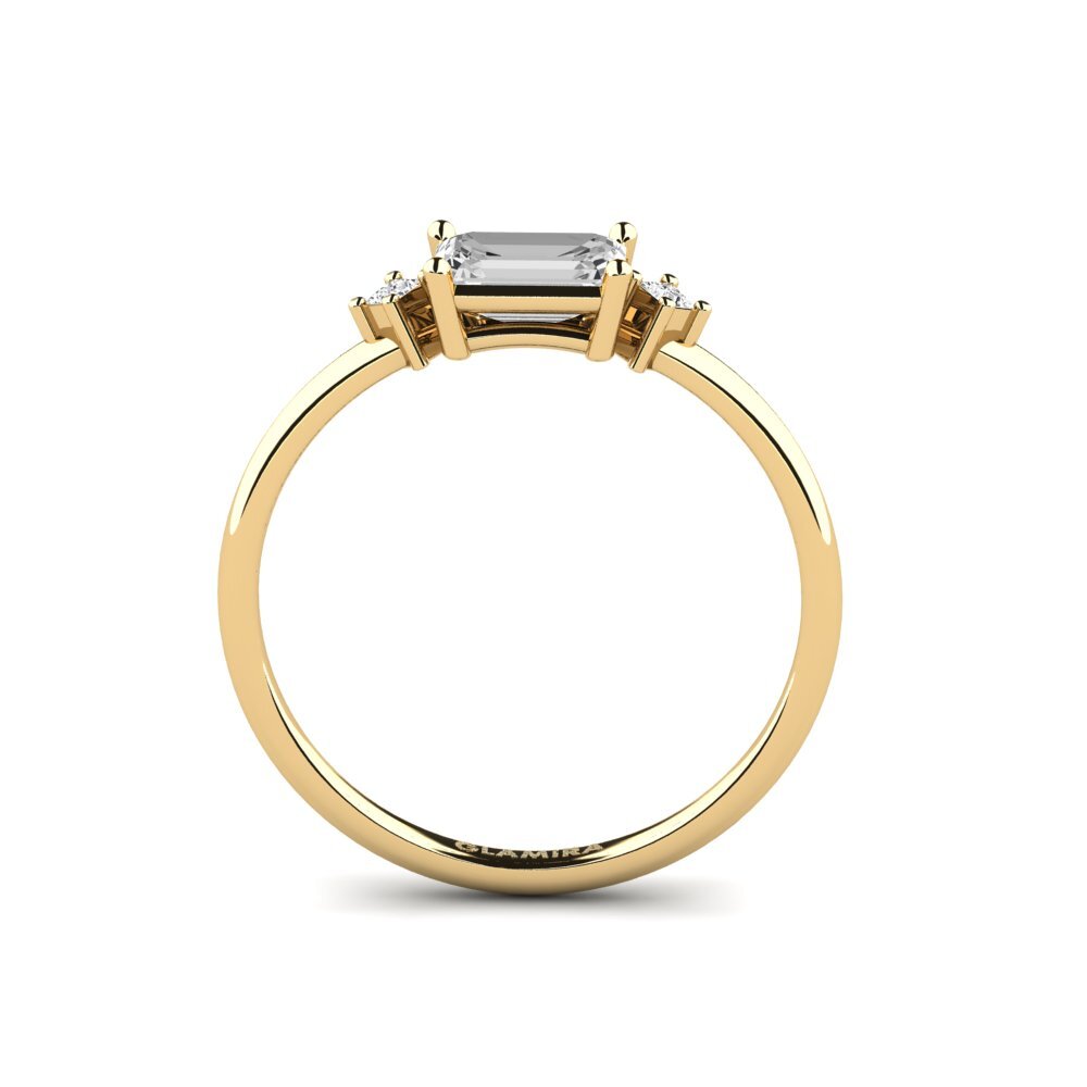 Zafiro blanco Anillo Talas