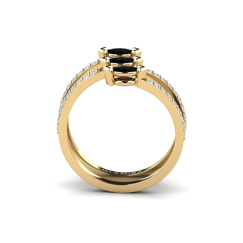 Zafiro negro Anillo Zeylira