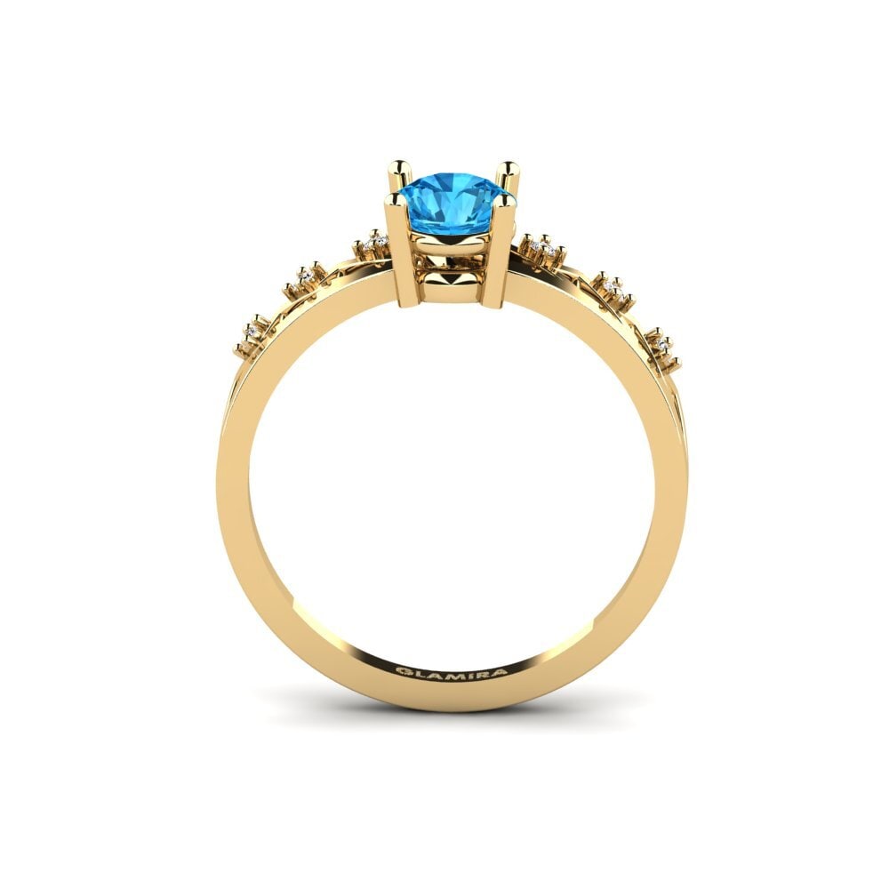 Topacio azul Anillo Skera