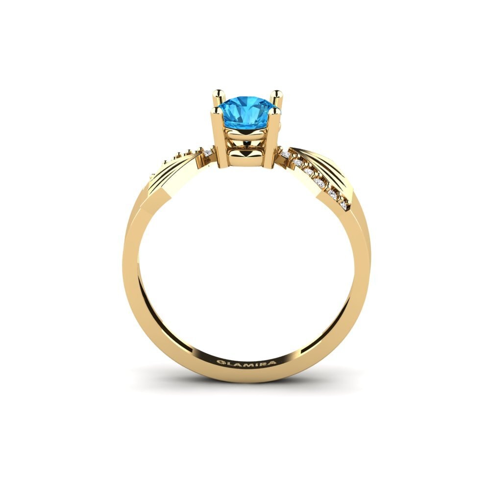 Topacio azul Anillo Tagutu