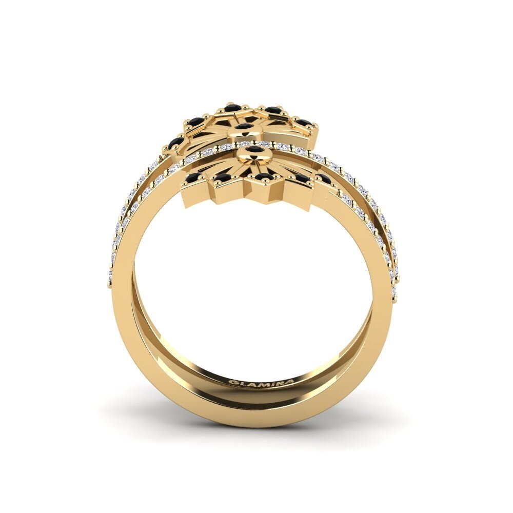 Zafiro negro Anillo Hakkoda