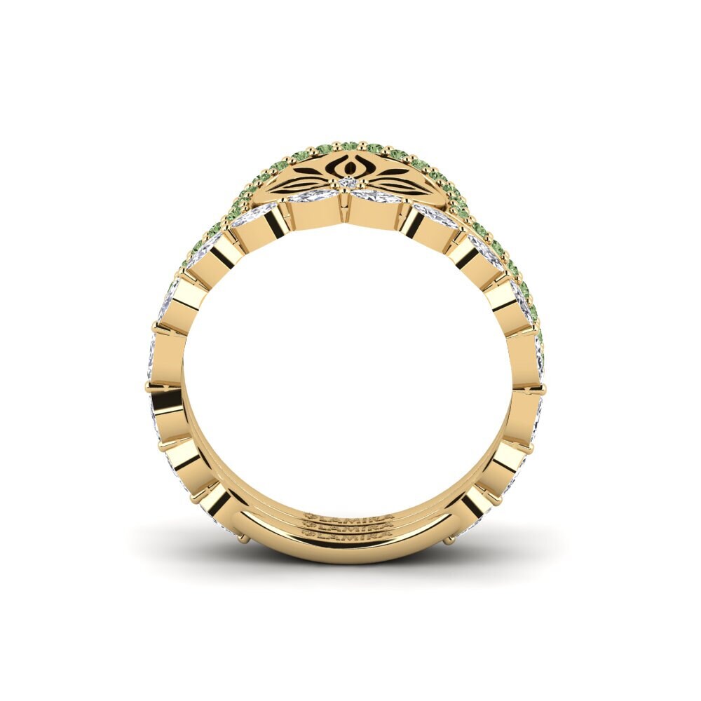 Diamante Verde Anel Atura - SET
