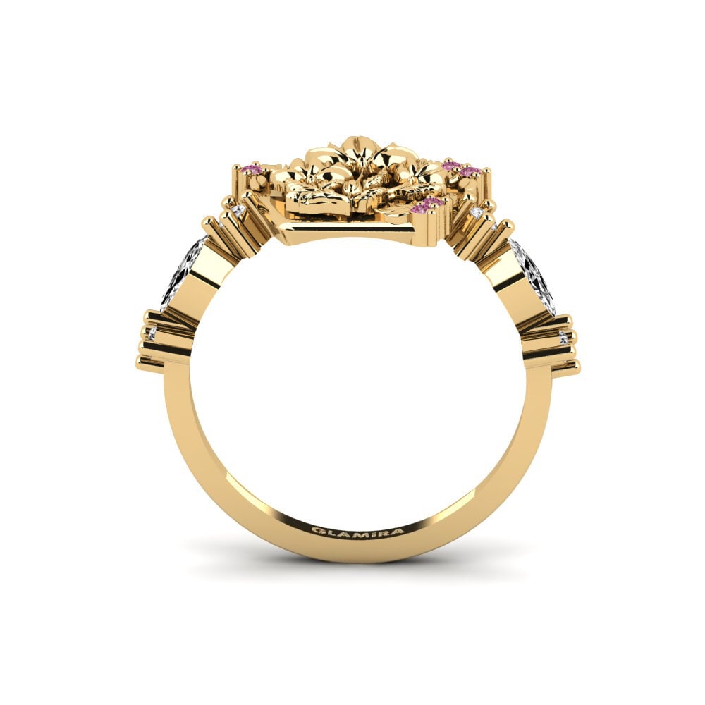 Rhodolite Garnet Ring Baixorelevo