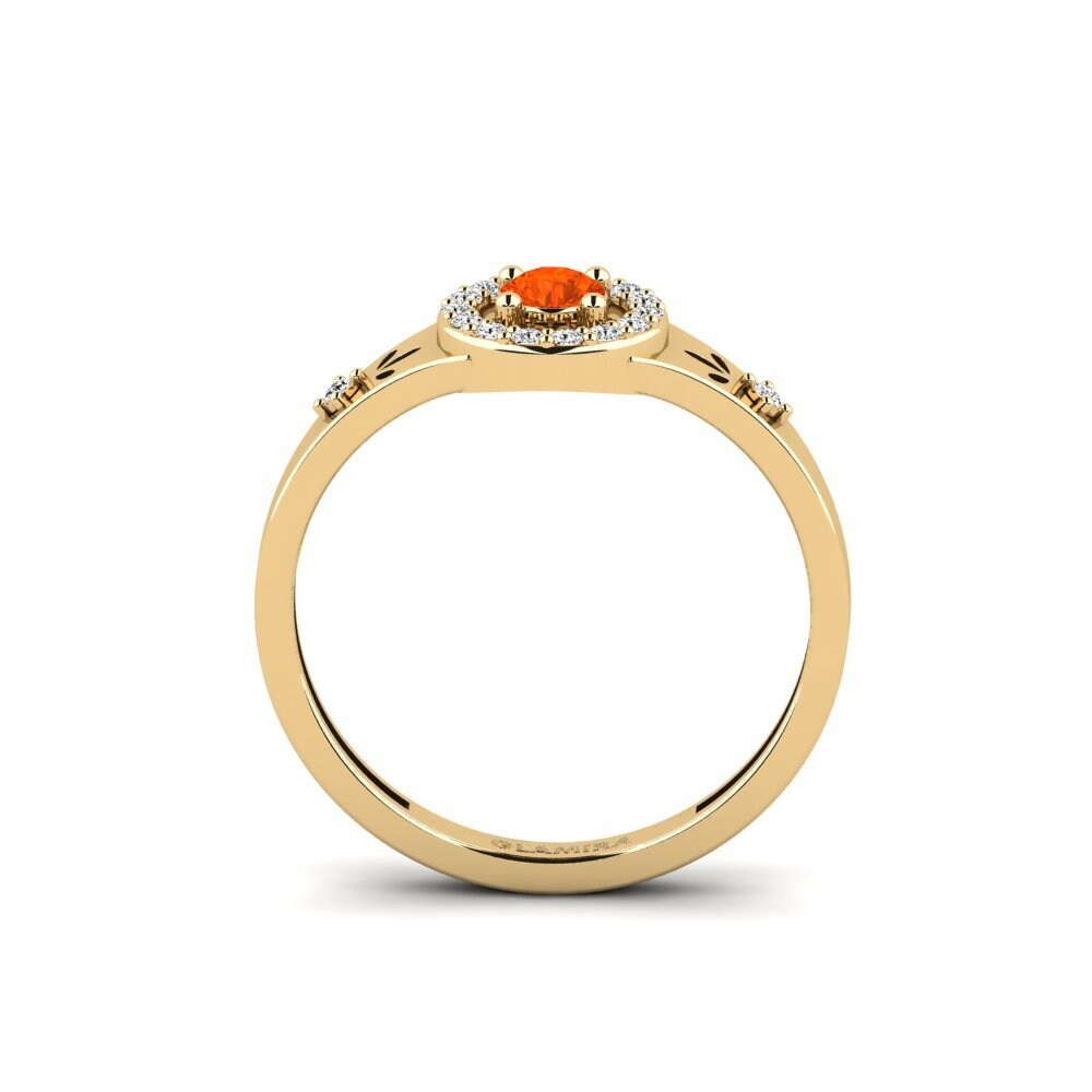 Ópalo Fuego Anillo Cwako