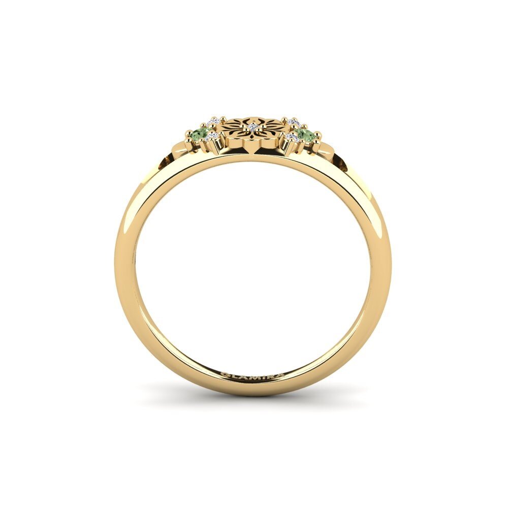 Diamante Verde Anel Fiefita