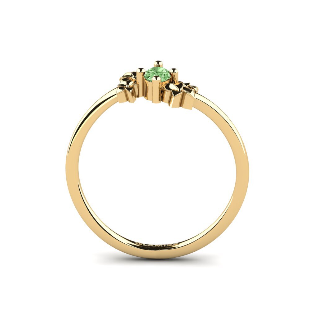 Diamante Verde Anel Rohen