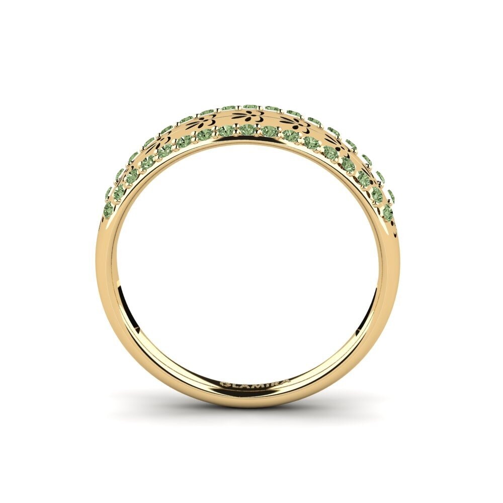 Diamante Verde Anel Ruvara