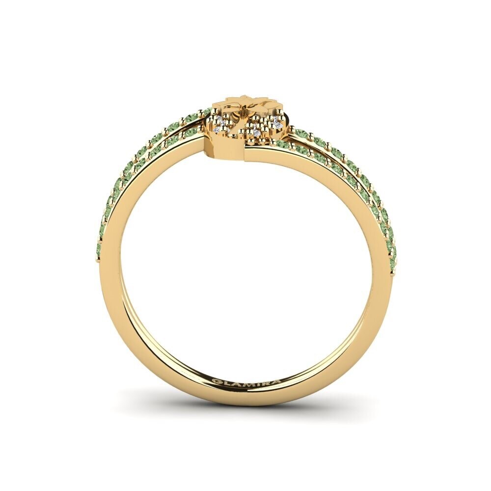 Diamante Verde Anel Seravine