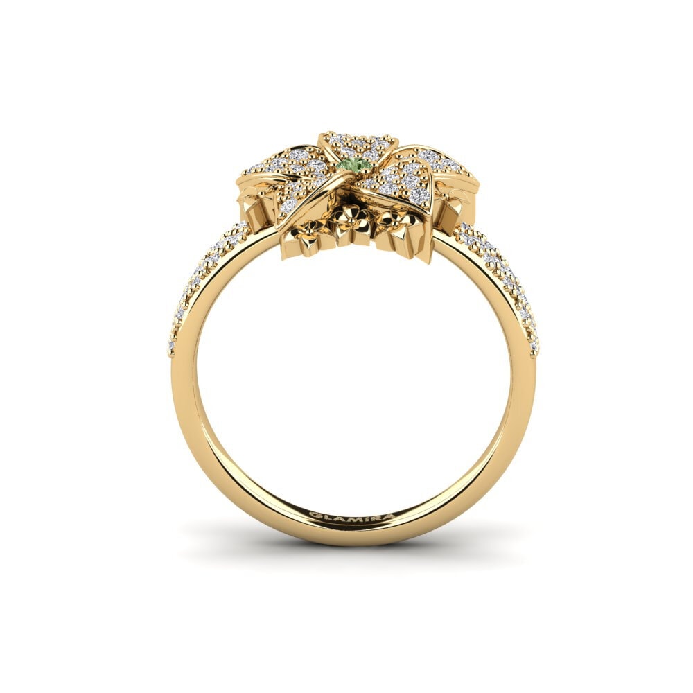 Diamante Verde Anel Serin