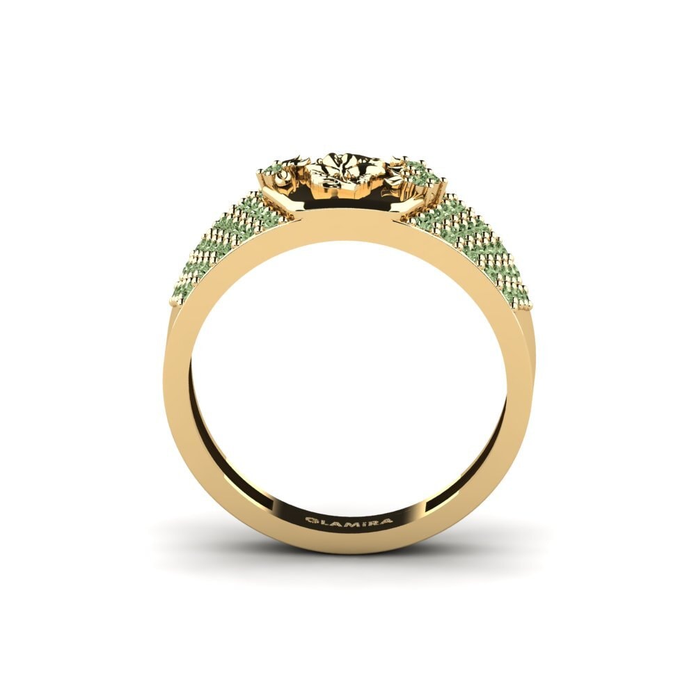 Diamante Verde Anel Trabalho