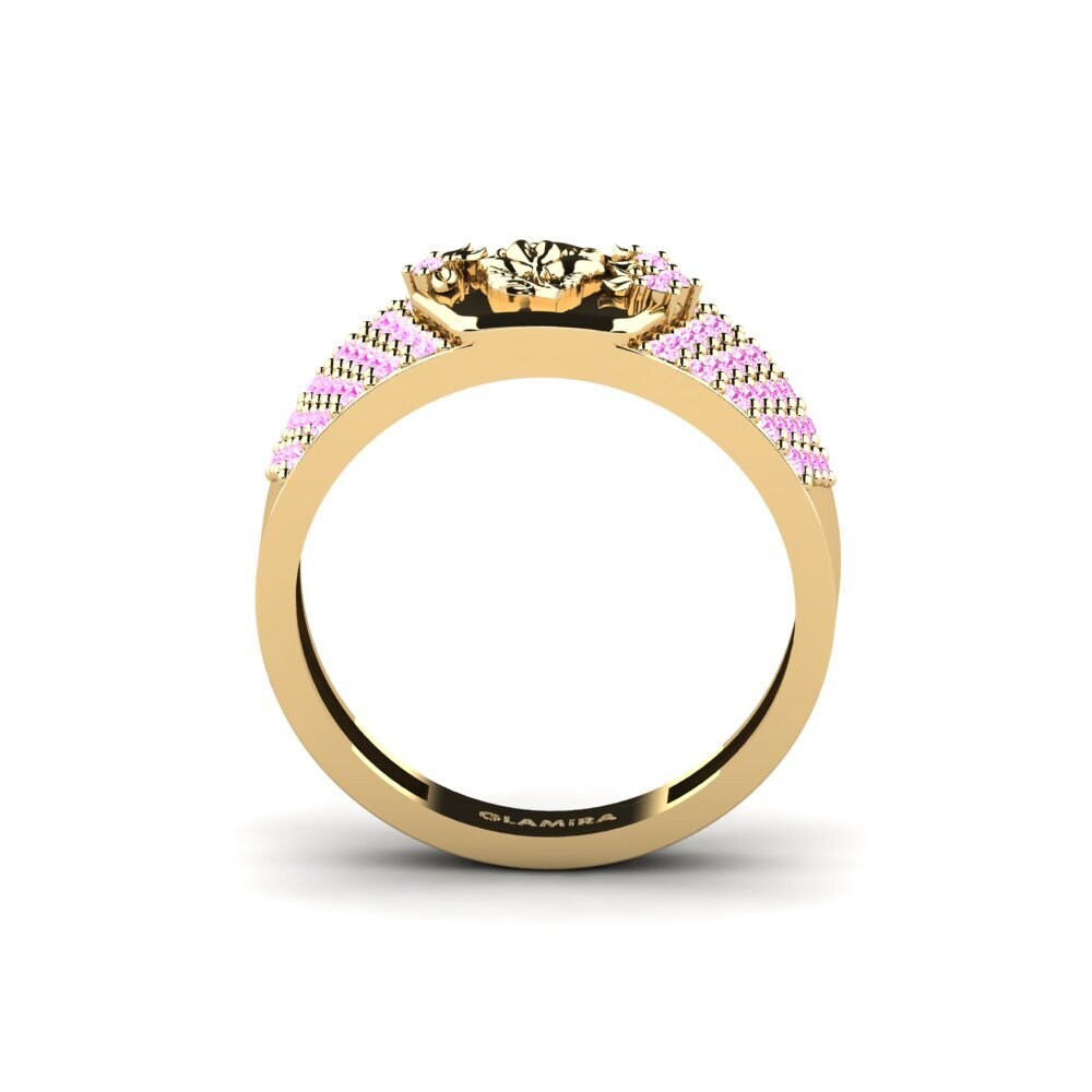 Zafiro Rosado Anillo Trabalho
