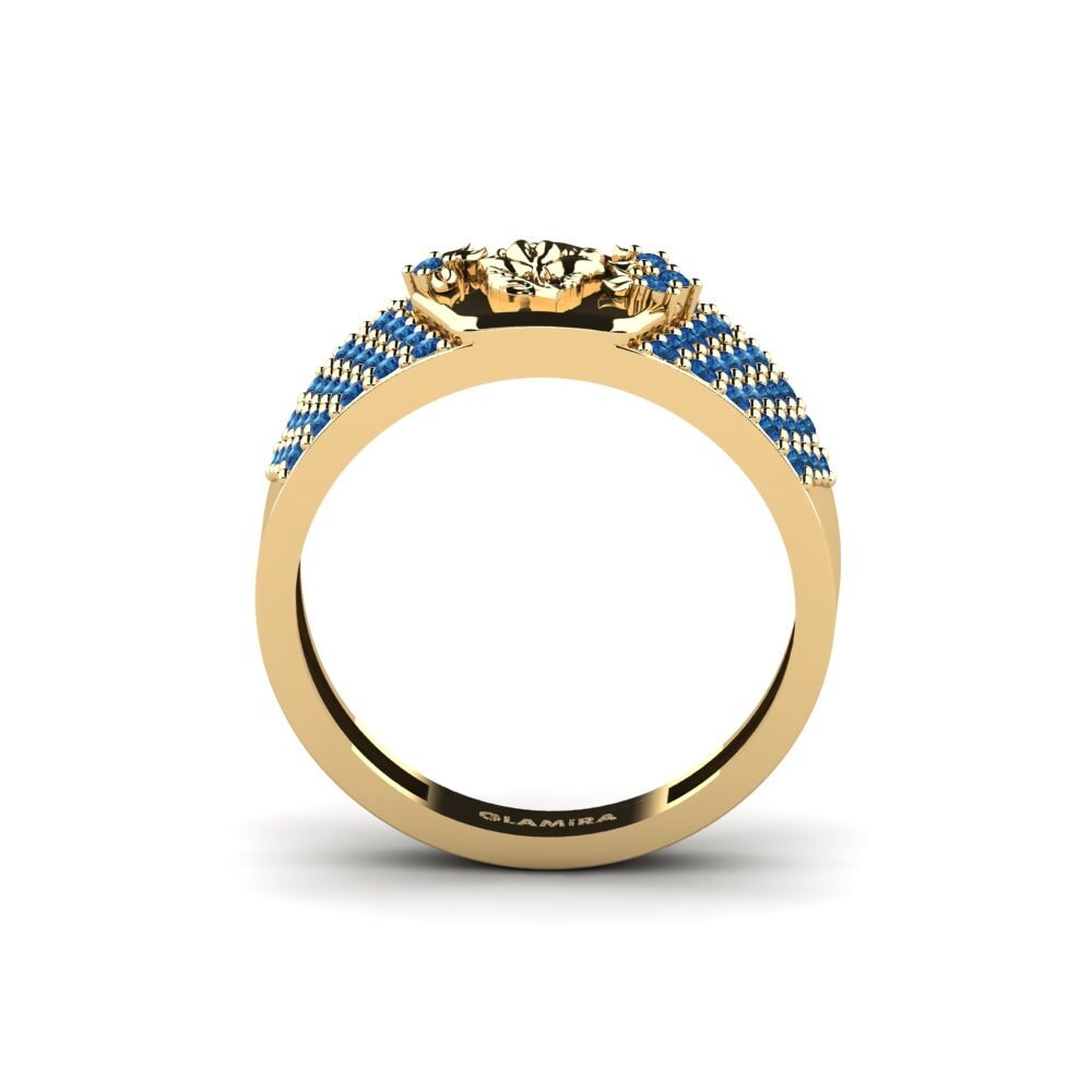 Dark Blue Zirconia Ring Trabalho