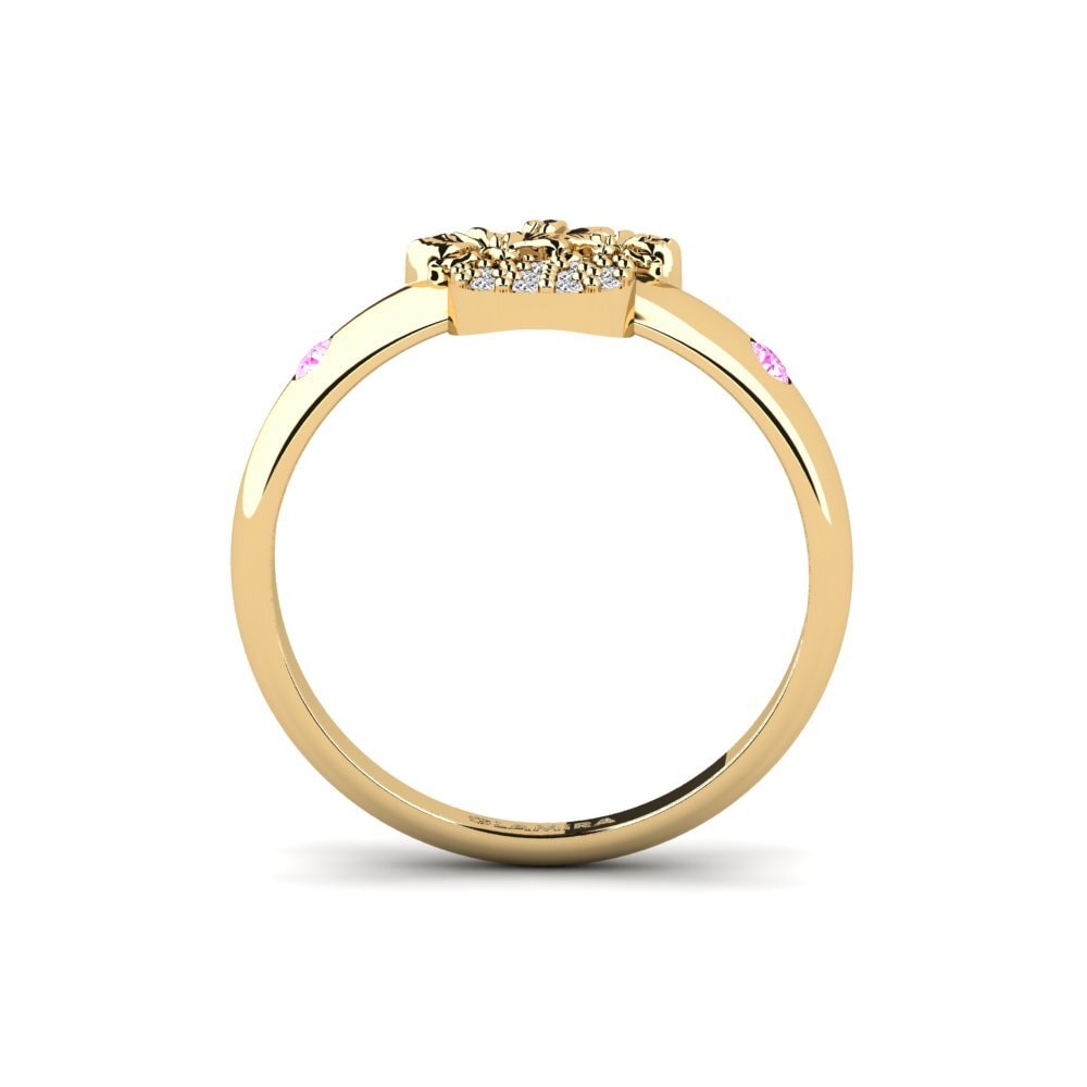 Zafiro Rosado Anillo Veloria