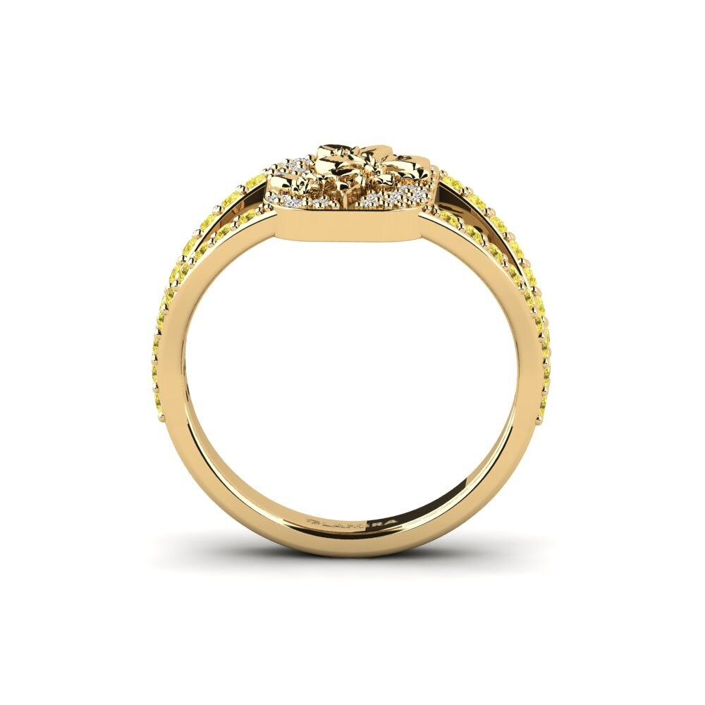 Zafiro amarillo Anillo Vielle