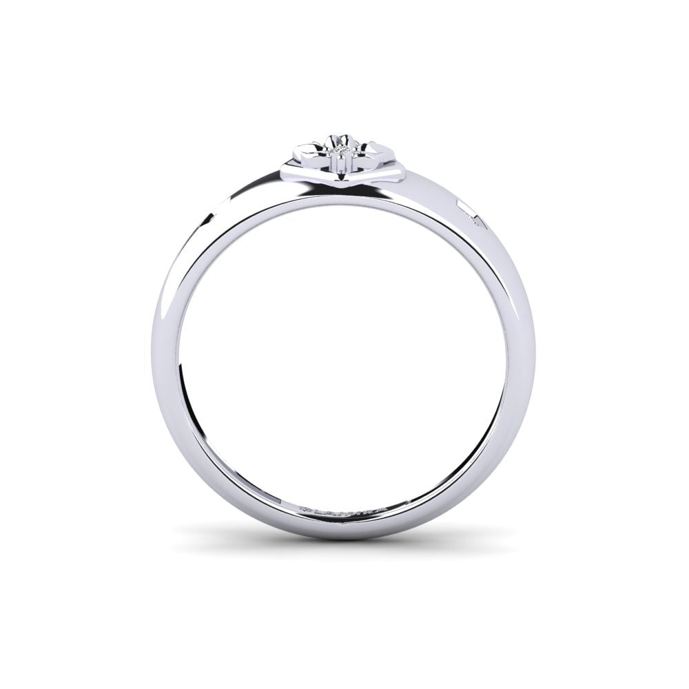 14k Oro Blanco Anillo Vilsamhet