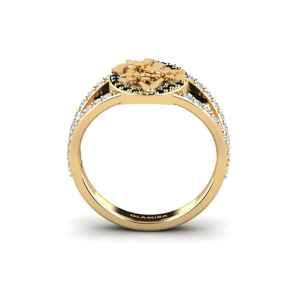 Diamante Negro Anillo Alpia