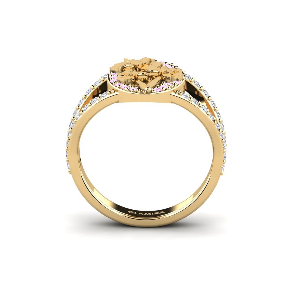 Zafiro Rosado Anillo Alpia