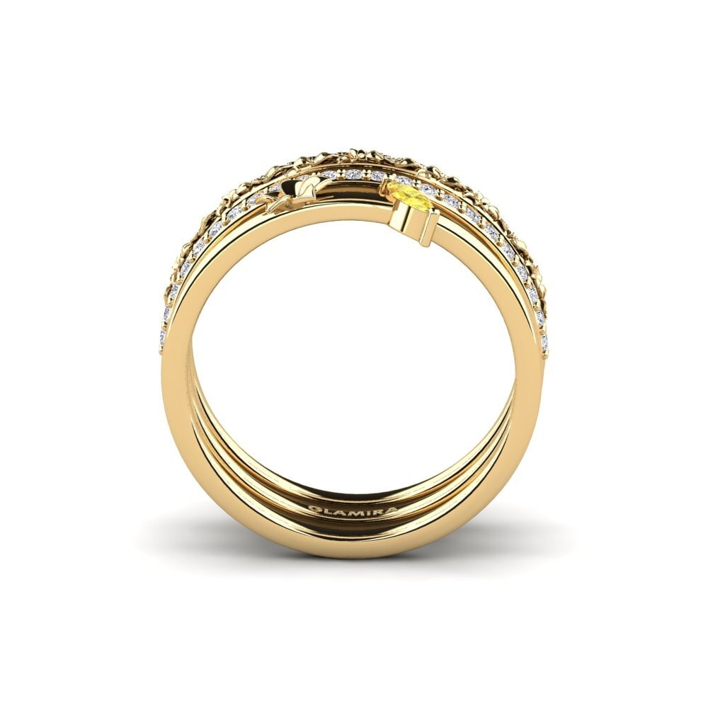 Zafiro amarillo Anillo Bleecker - SET