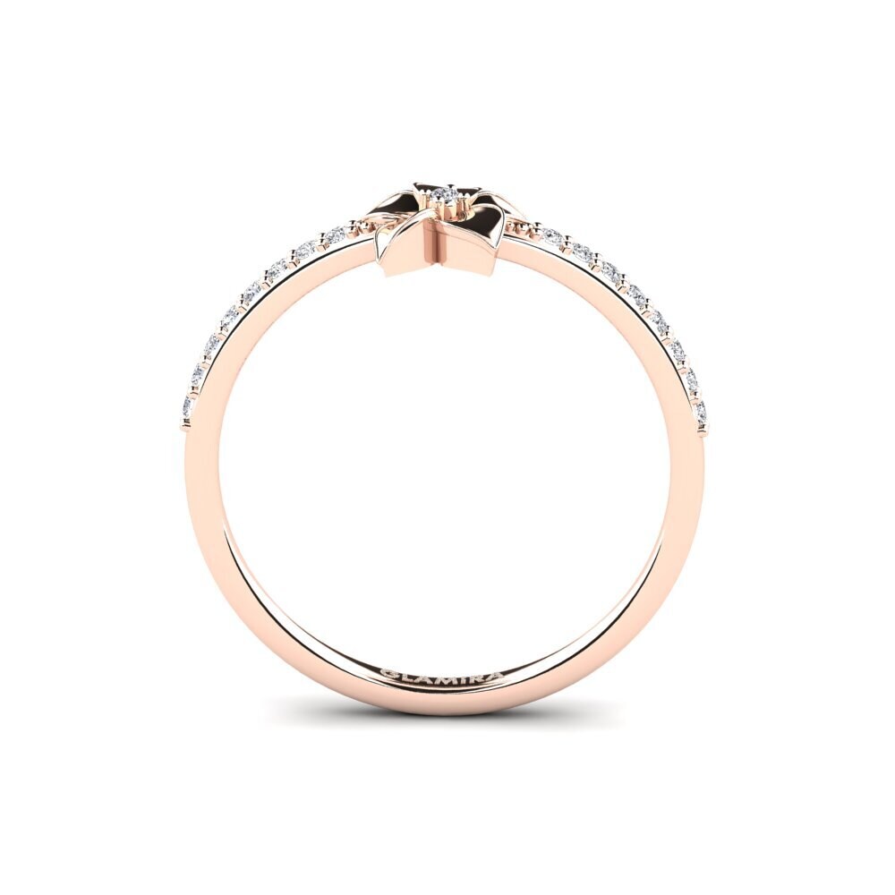 14ct Rose Gold Diamond Ring Bloomony