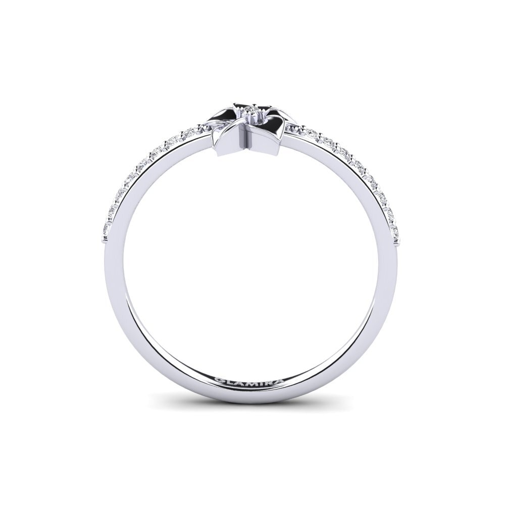 Or Blanc 750 Bague Bloomony