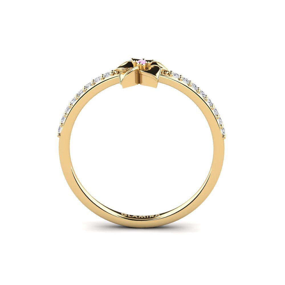 Zafiro Rosado Anillo Bloomony