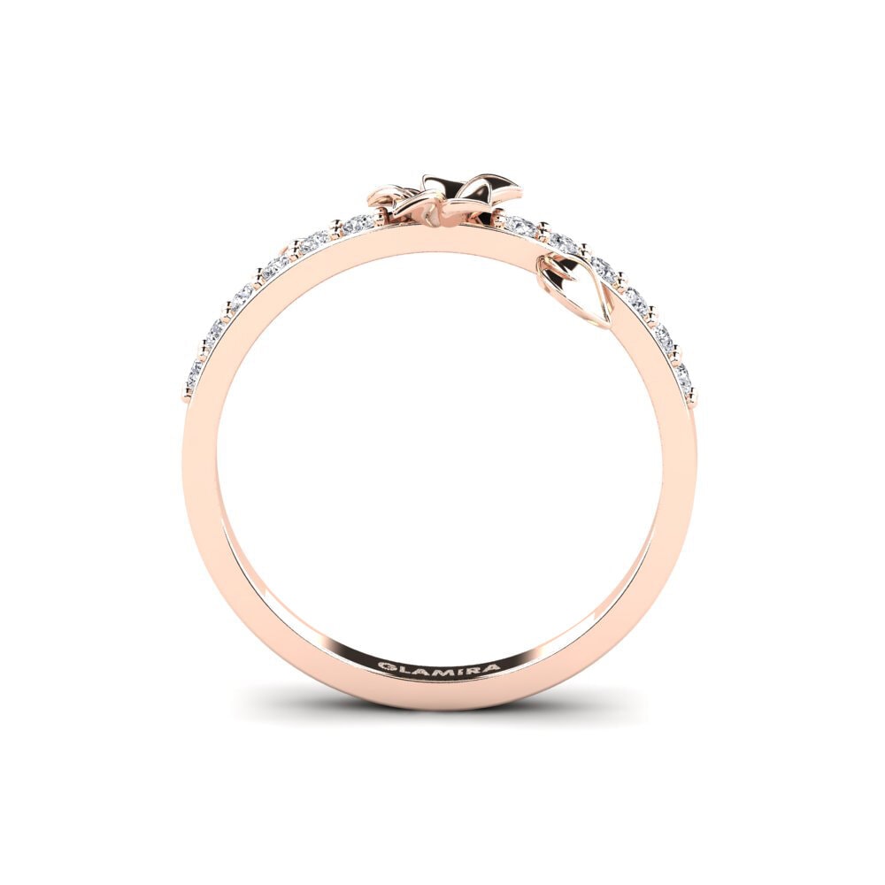 14ct Rose Gold Diamond Ring Bloomse