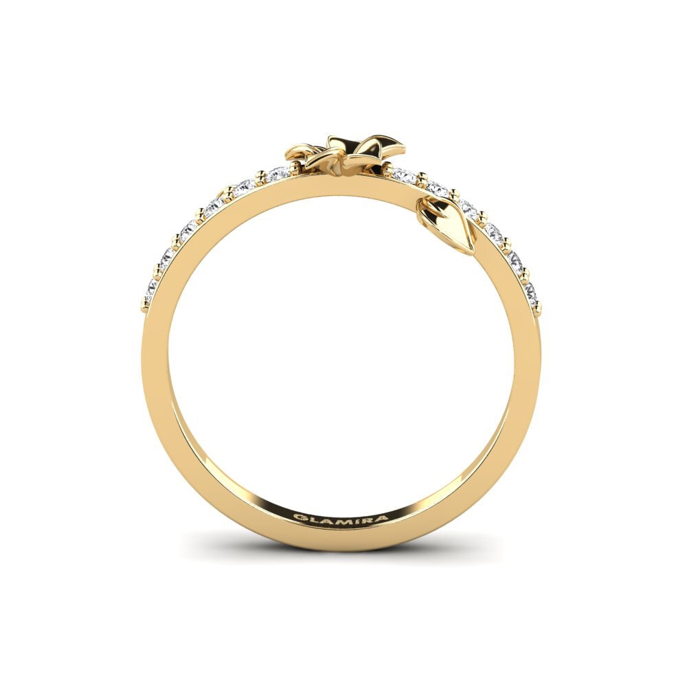 Zafiro blanco Anillo Bloomse