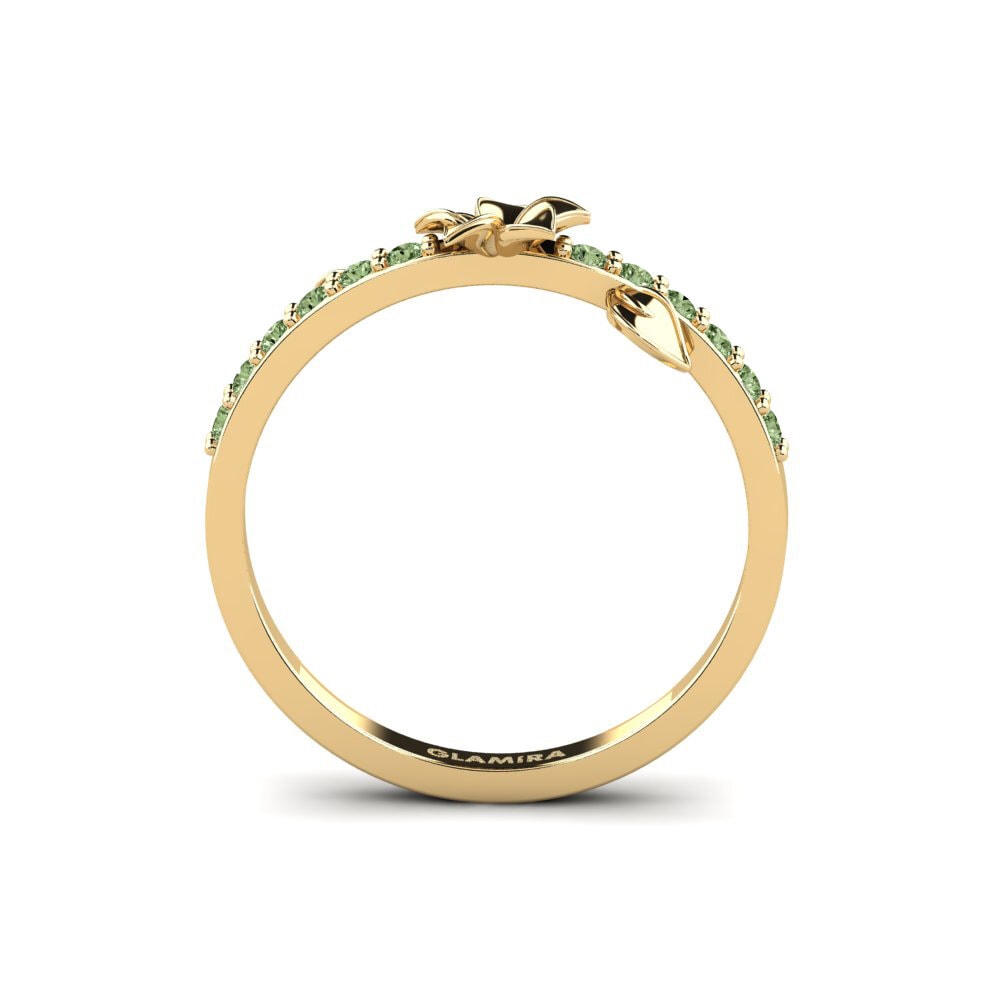 Diamante Verde Anel Bloomse
