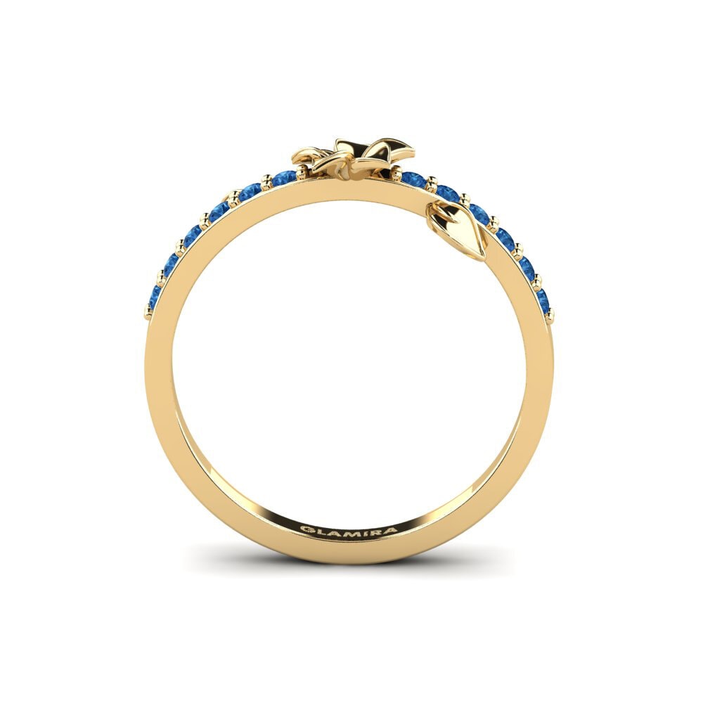 Dark Blue Zirconia Ring Bloomse