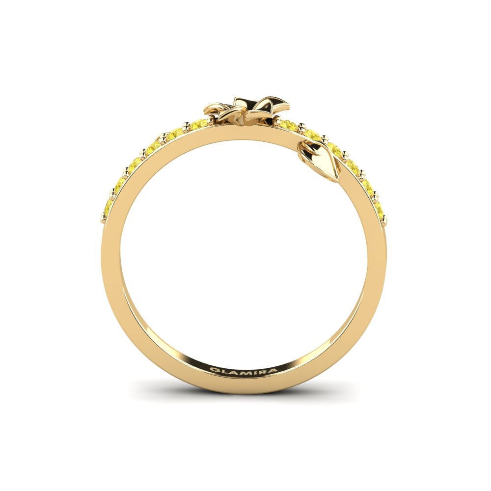 Zafiro amarillo Anillo Bloomse