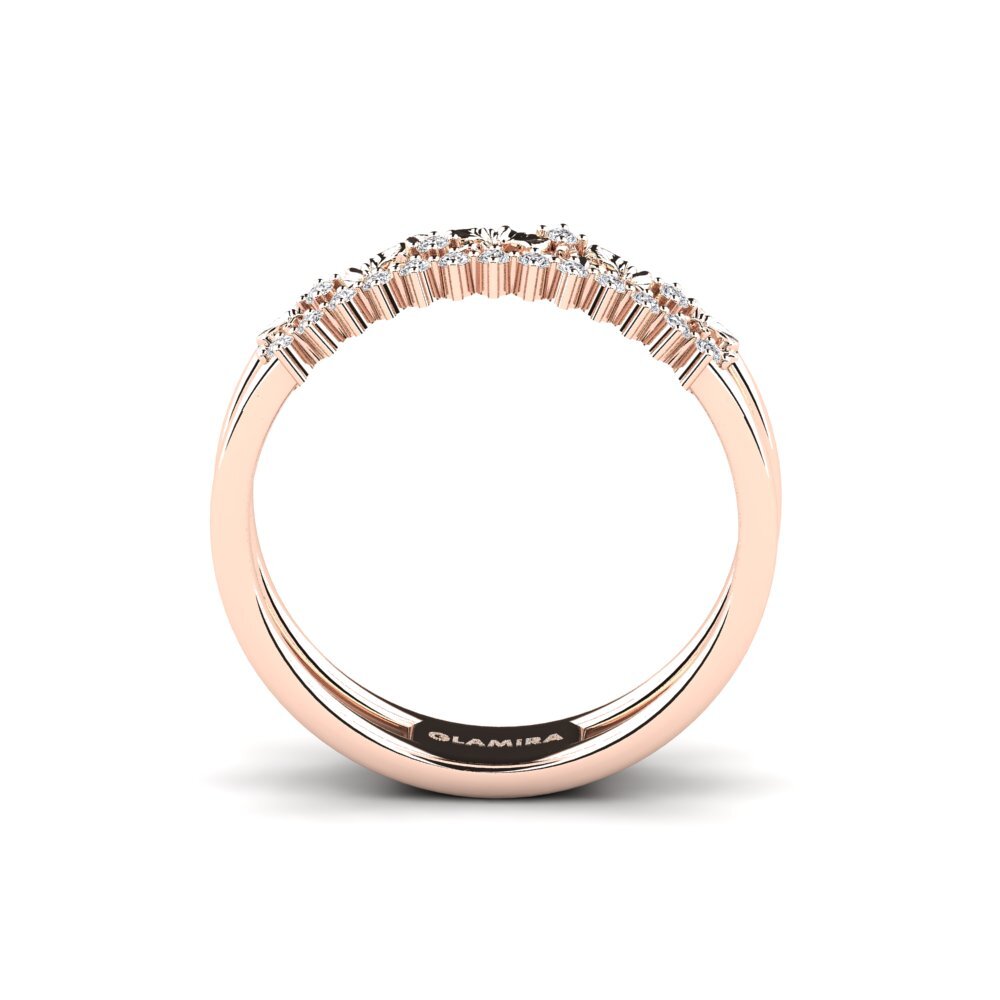 14ct Rose Gold Diamond Ring Bromelle