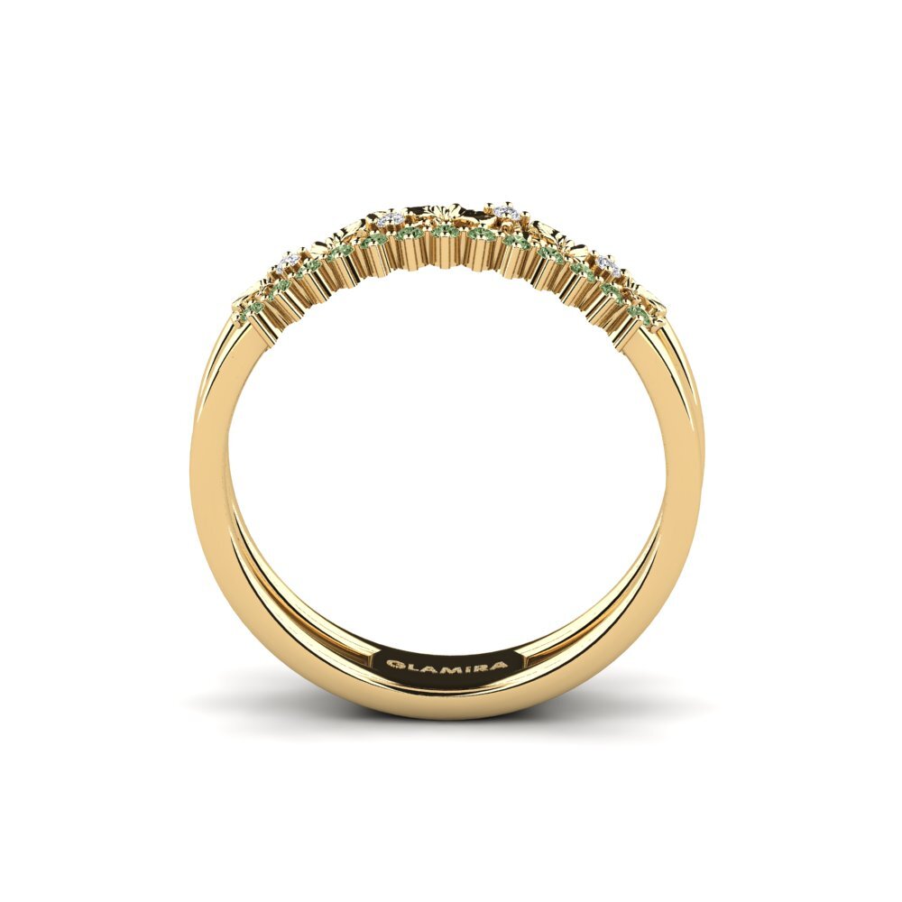 Diamante Verde Anel Bromelle