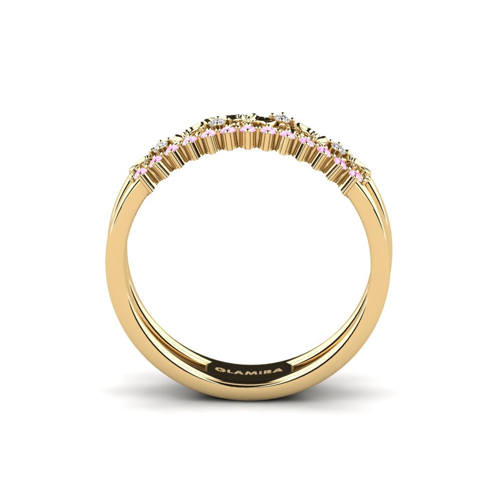 Zafiro Rosado Anillo Bromelle