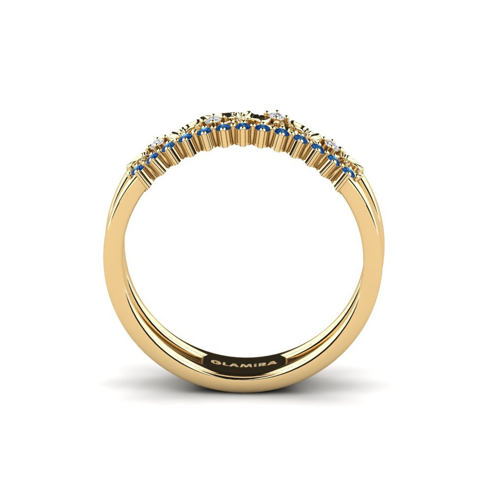 Dark Blue Zirconia Ring Bromelle