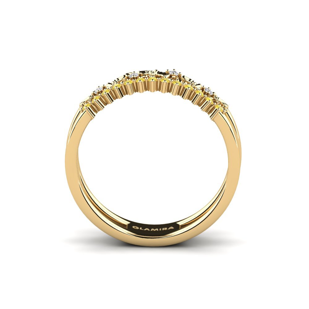 Zafiro amarillo Anillo Bromelle